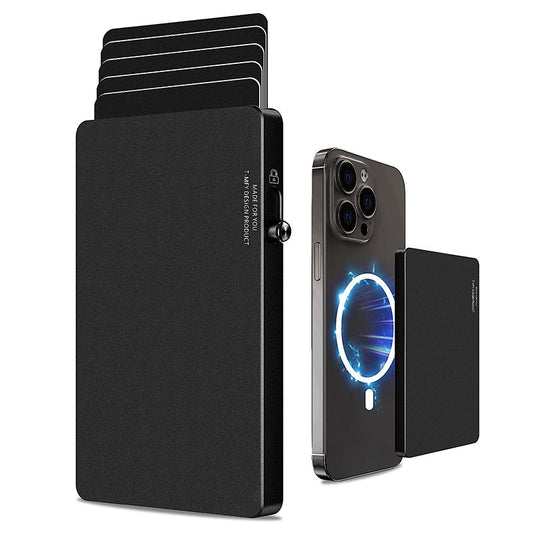 TOYFID All-Aluminum Pop Up Slide Rfid Slim Basic Card personalized wallet for men